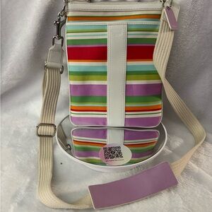 Coach Colorful Striped Crossbody Bag 2007 - EUC